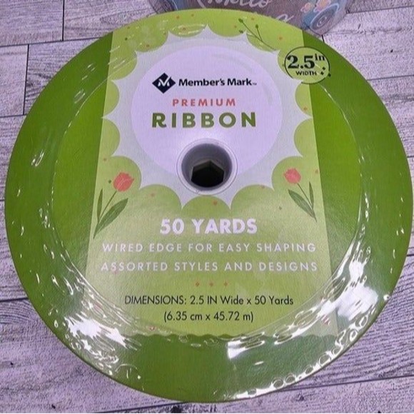 Member's Mark "Hello Spring" 2 1/2" x 50 YDS *BRAND NEW* Lot of 2 Rolls - Picture 4 of 4